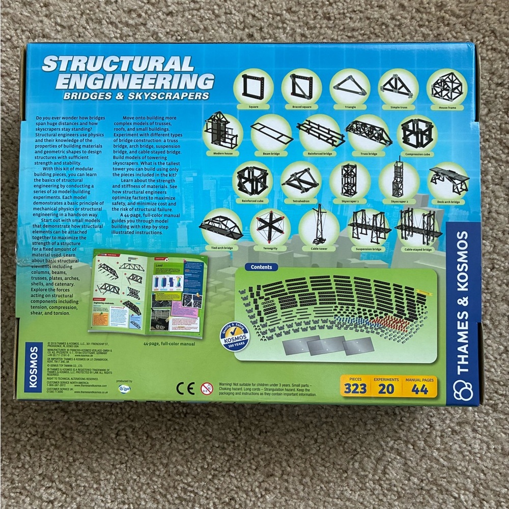 Thames & Kosmos Structural Engineering Bridges & Skyscrapers Kit - Blue Box - Picture 2 of 3